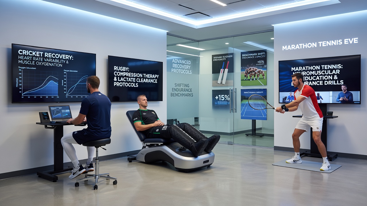 Recovery protocols applied between sessions in rugby and tennis environments