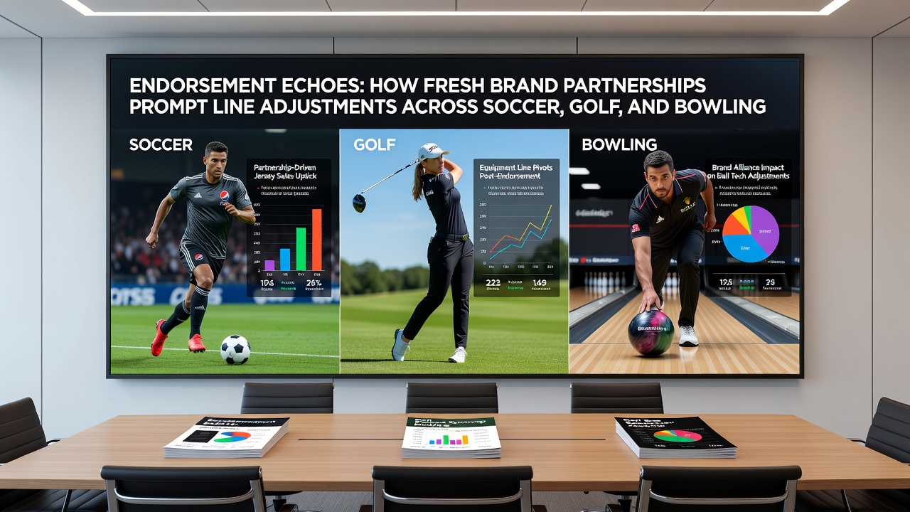 Professional golfer signing endorsement contract while betting markets adjust odds on nearby screens