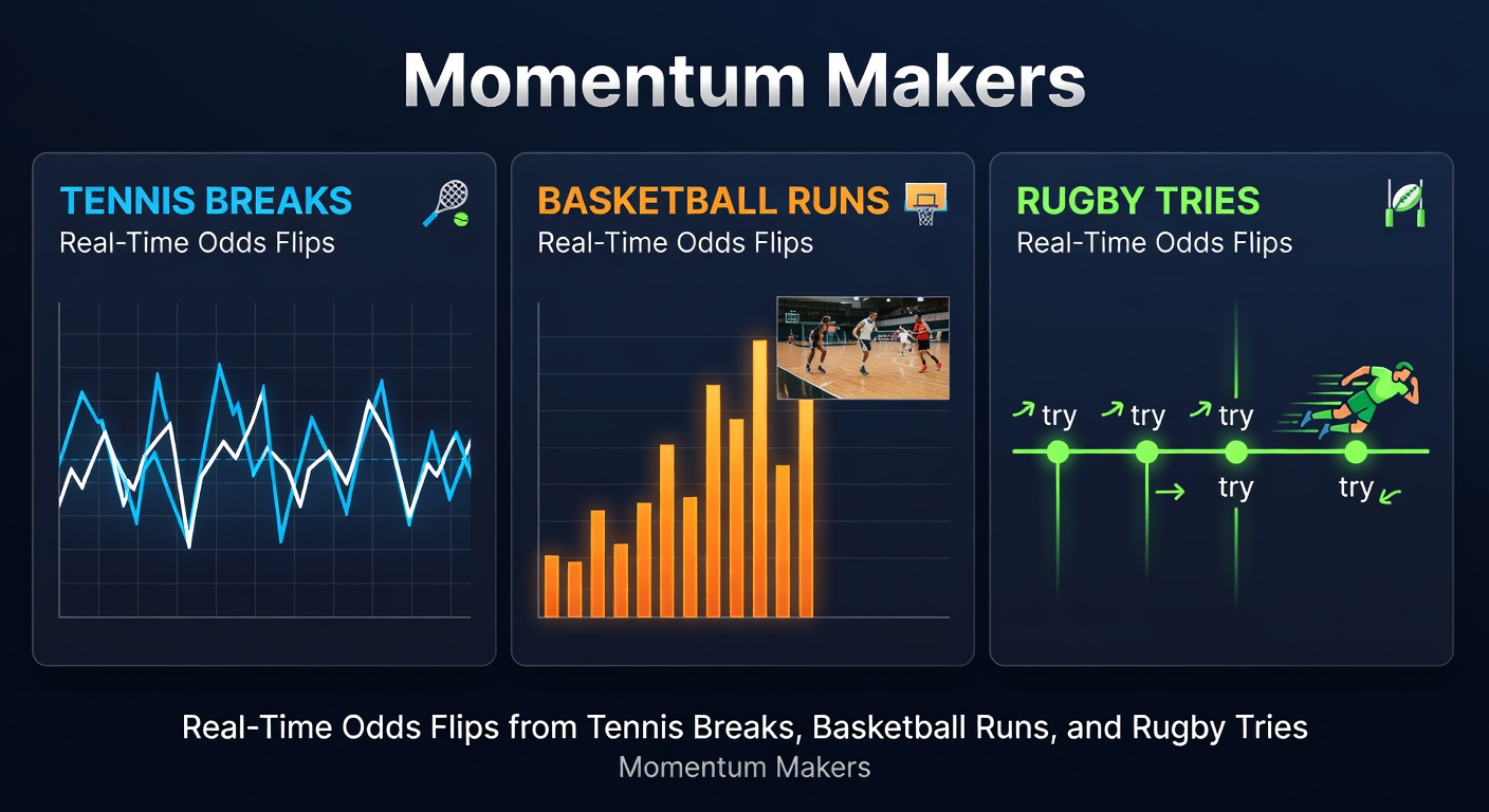Tennis player celebrating a crucial service break that shifts live betting odds dramatically in real time