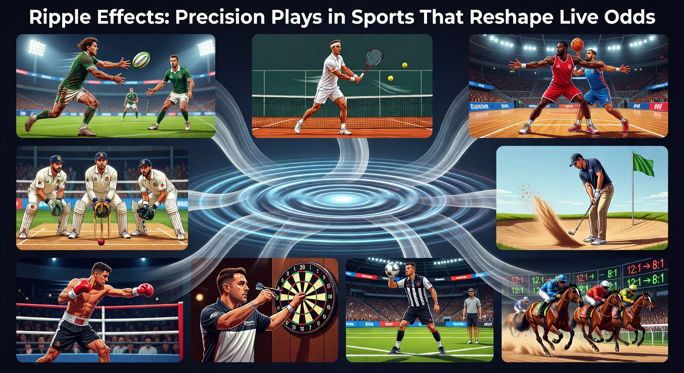 A dynamic action shot capturing a rugby player executing a precise offload pass amid a cluster of defenders, highlighting the split-second decision that can cascade into odds shifts on live betting markets