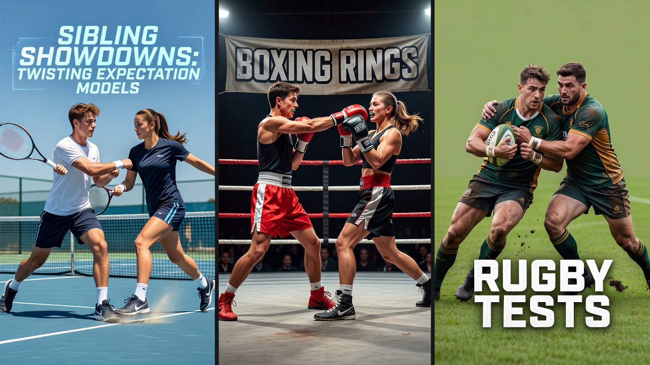 Boxing and rugby siblings in action altering pre-fight and match odds calculations