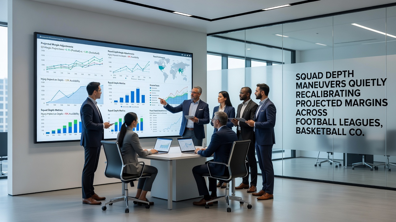 Rugby and cricket analysts comparing squad rotation logs on a shared digital dashboard