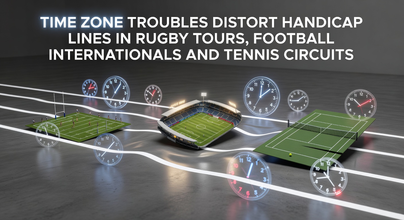 Rugby players stepping off a long-haul flight, looking weary amid airport chaos before an international tour