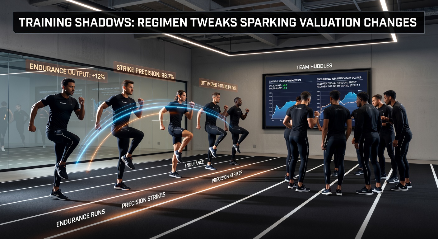 Athletes adjusting training routines during endurance runs and precision drills in a professional sports facility